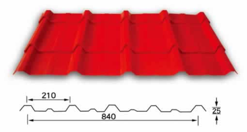 YX25-210-840型 梯形琉璃瓦