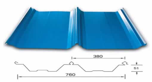 YX51-380-760型(角驰Ⅲ型)彩钢压型板