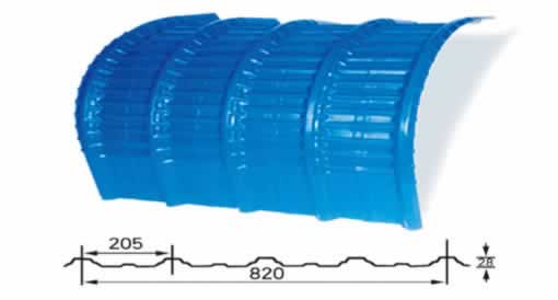 YX28-205-820型 弧形彩钢压型板